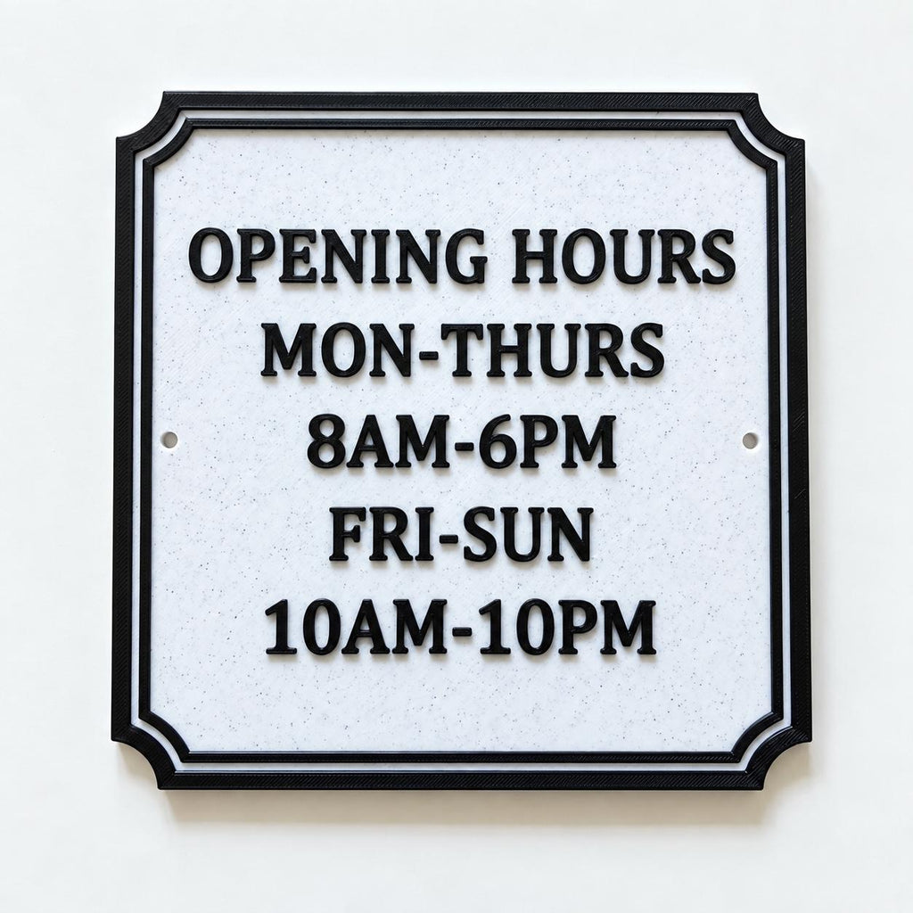 Personalised Text Sign – Custom House Business Name Window Warning Plate Plaque