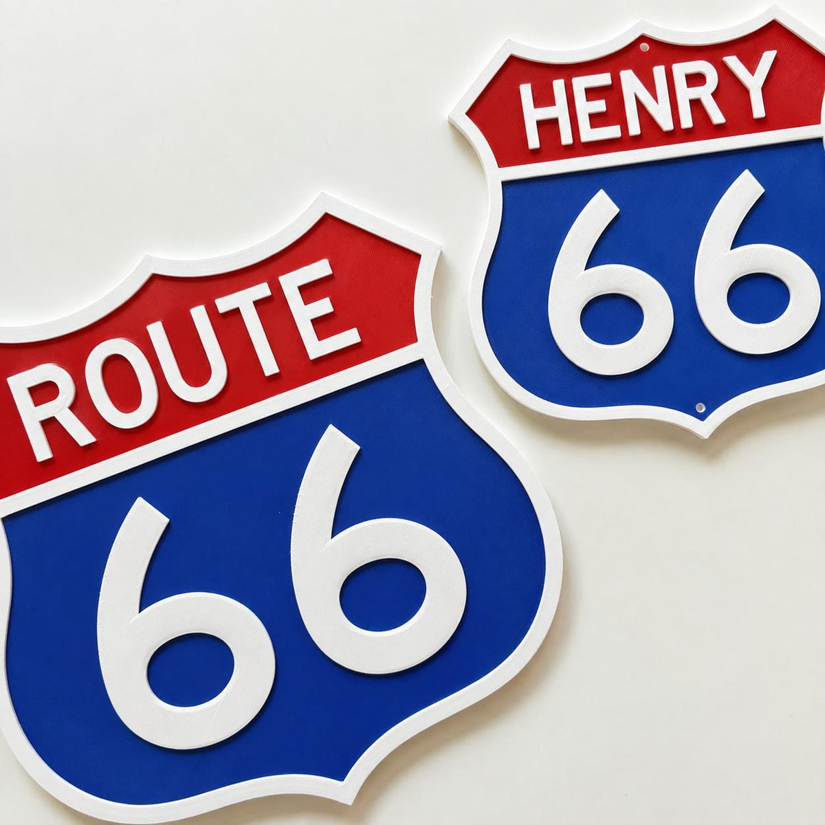 Personalised Route 66 Sign – Kids Name Bedroom Door Road Cars Wall Decoration