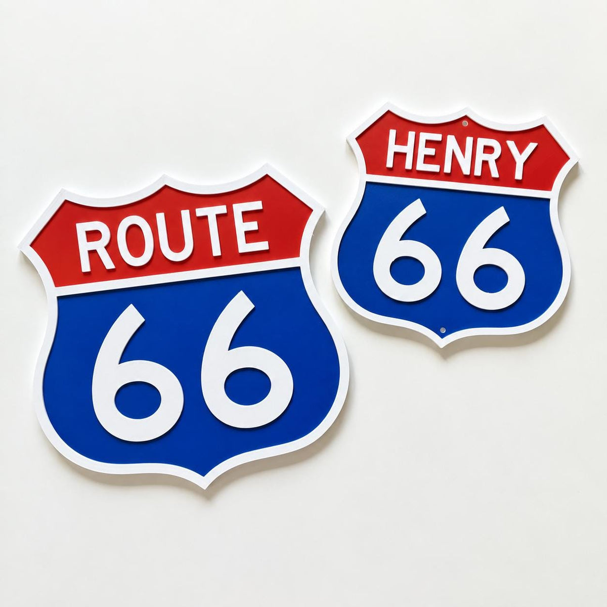Personalised Route 66 Sign – Kids Name Bedroom Door Road Cars Wall Decoration