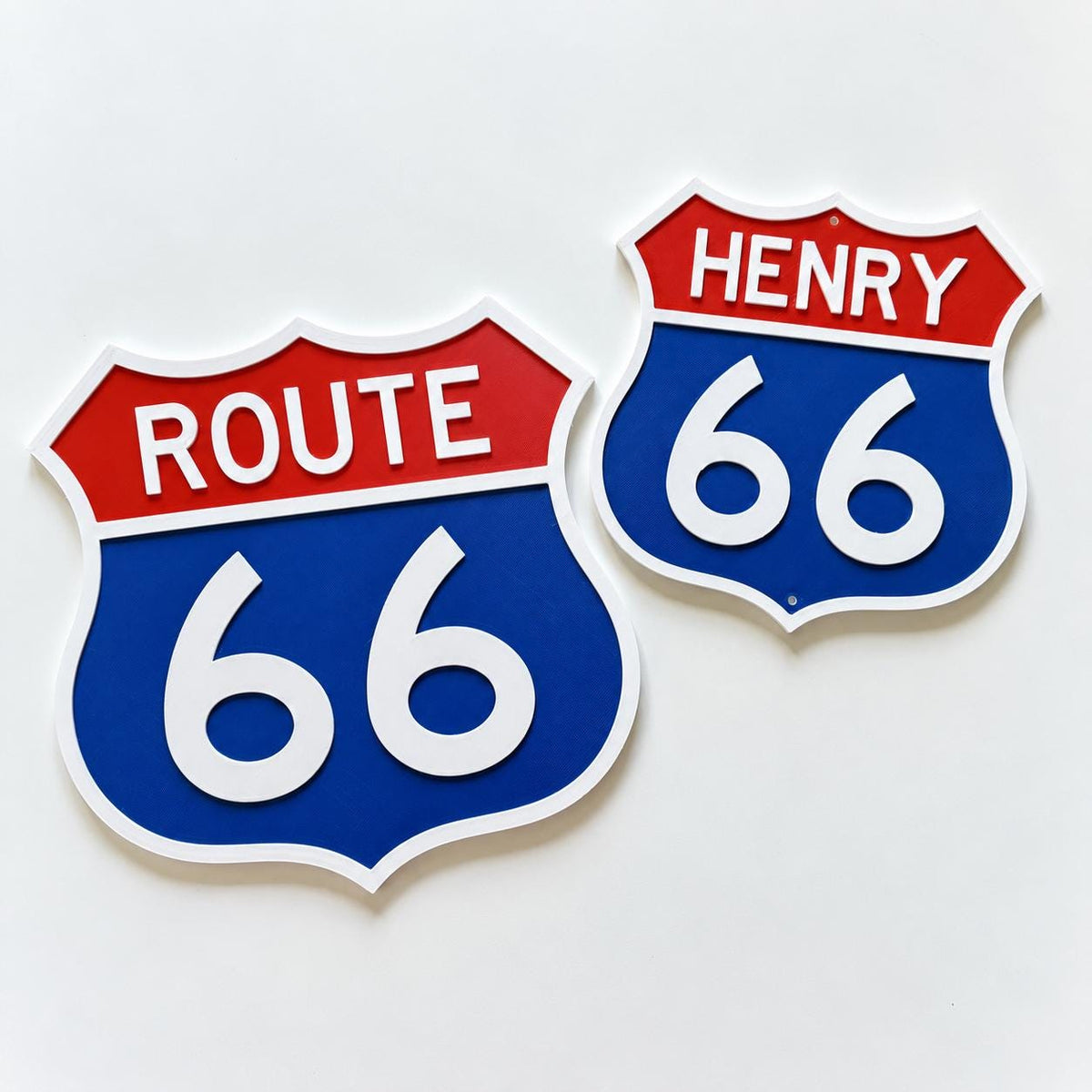 Personalised Route 66 Sign – Kids Name Bedroom Door Road Cars Wall Decoration