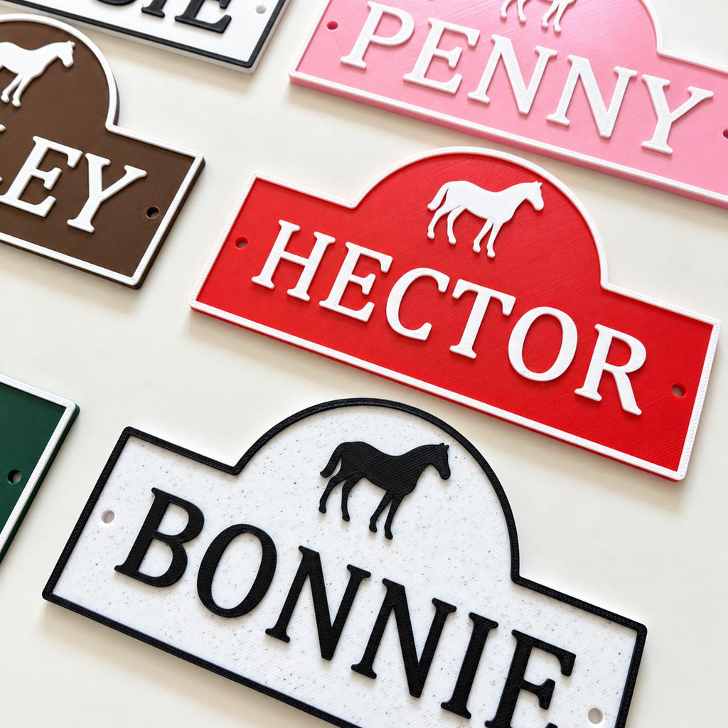 Personalised Stable Door Horse Name Sign – Paddock Trailer Stall Yard Barn Plate
