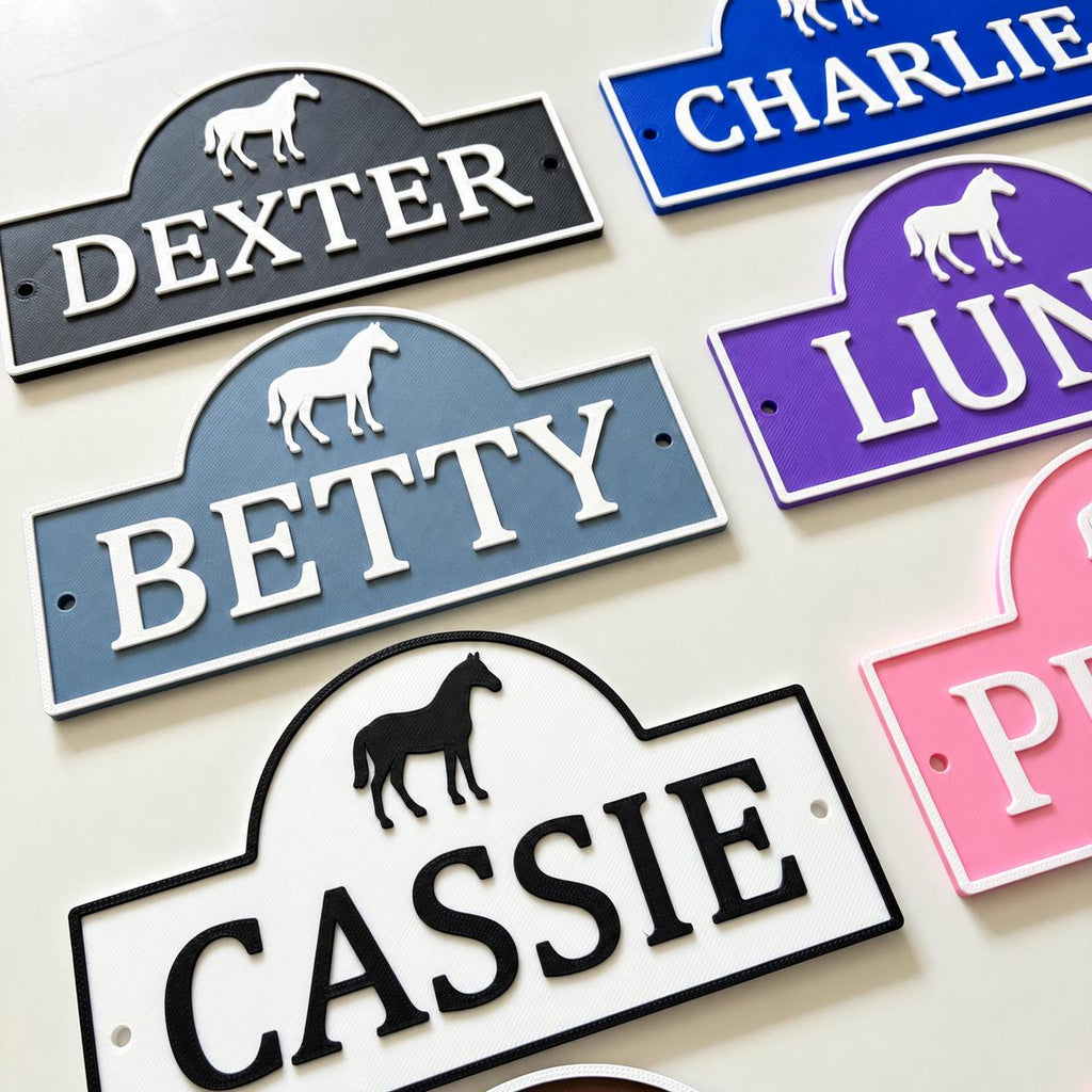 Personalised Stable Door Horse Name Sign – Paddock Trailer Stall Yard Barn Plate