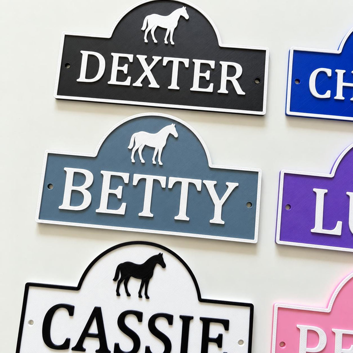 Personalised Stable Door Horse Name Sign – Paddock Trailer Stall Yard Barn Plate