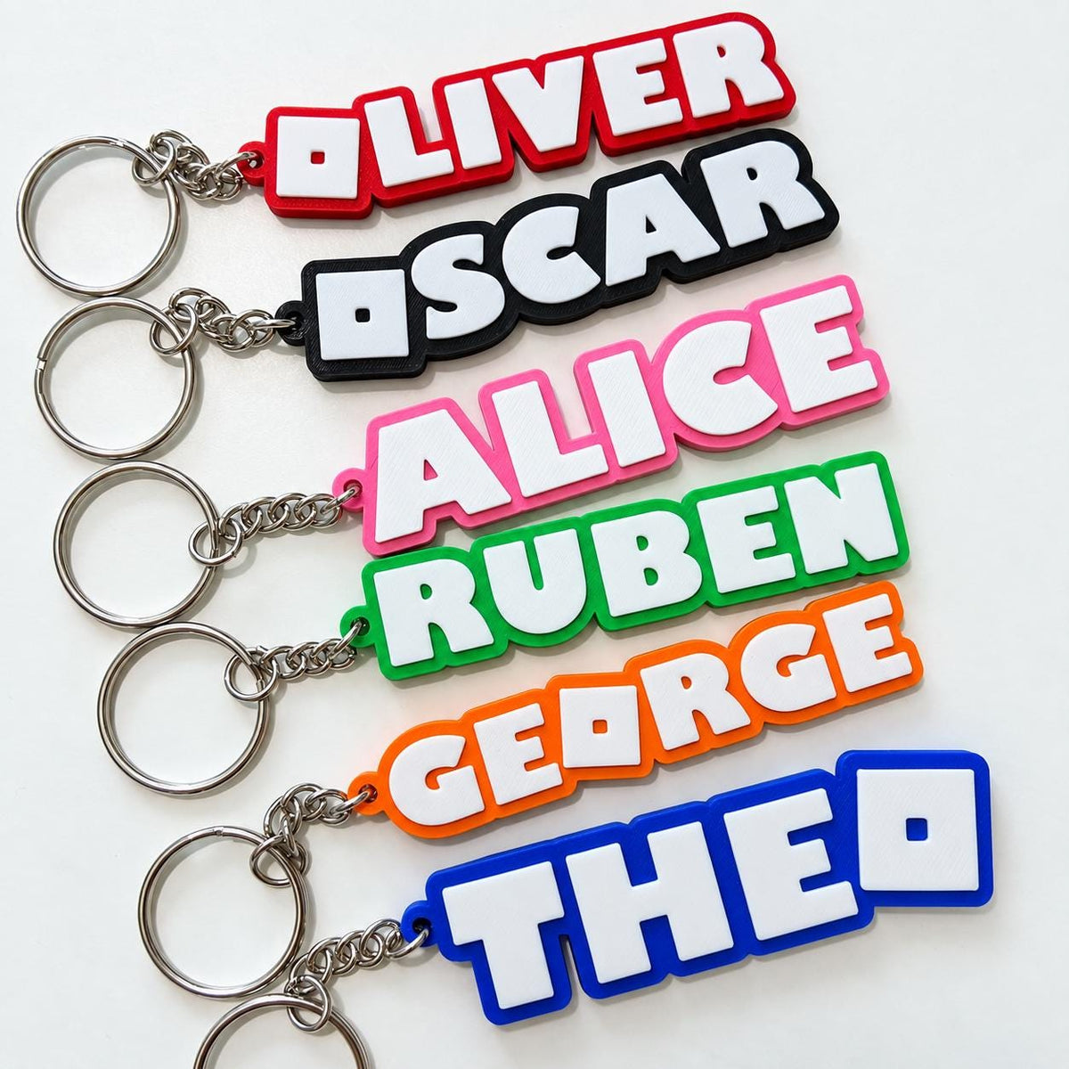 Personalised Name Keyring – Kids Gamer Gaming Keychain Boys Party Bag Gifts