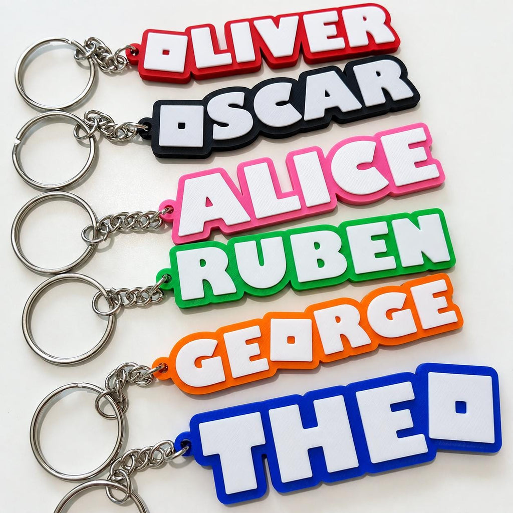 Personalised Name Keyring – Kids Gamer Gaming Keychain Boys Party Bag Gifts