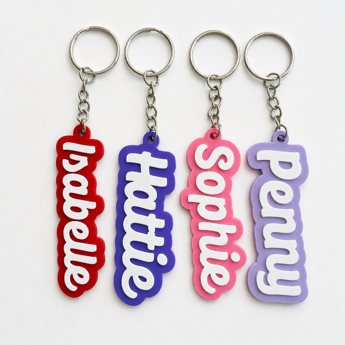 Personalised Name Keyring Kids Backpack Keychain New Driver Pass Party Bag Gift