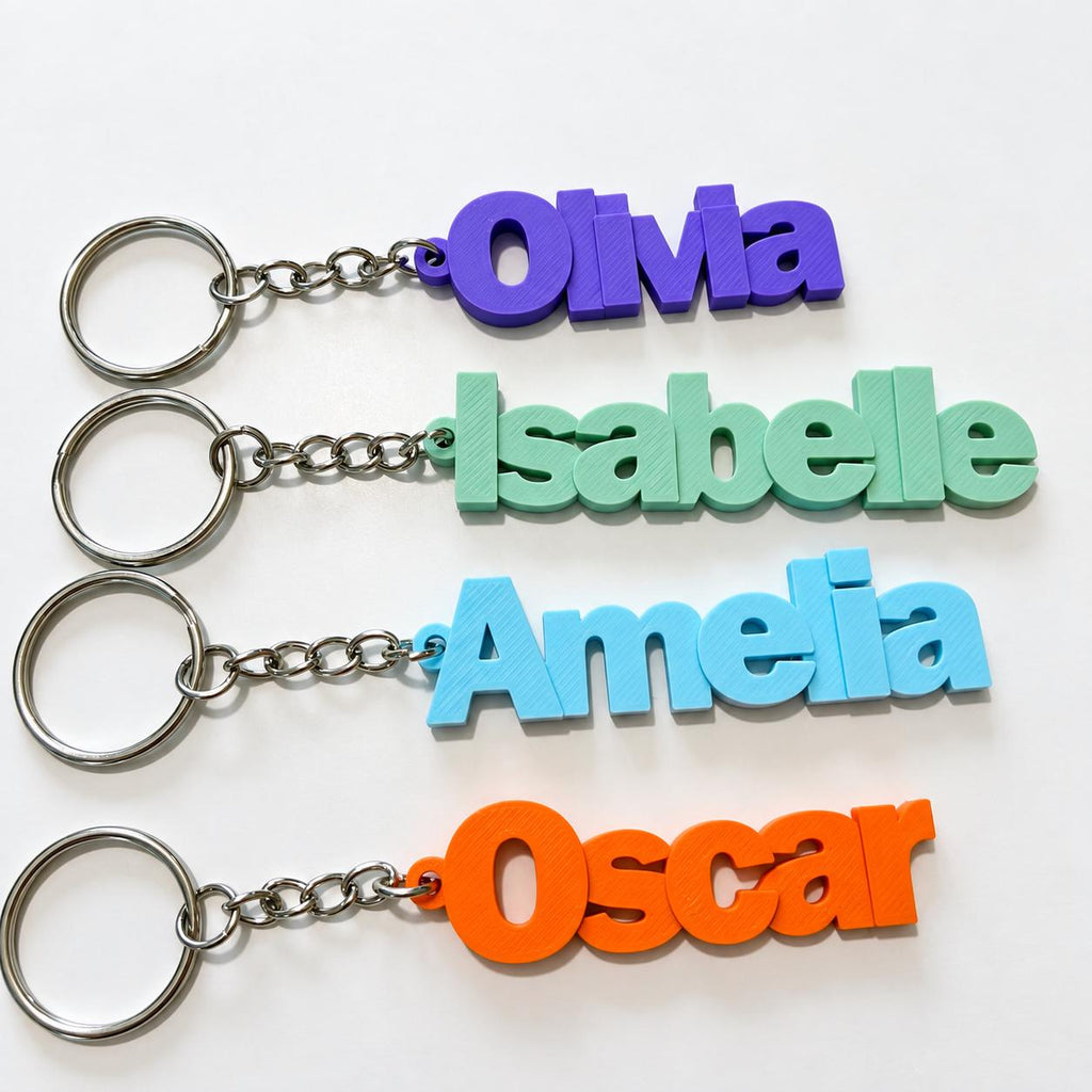 Personalised Name Keyring Kids Backpack Keychain New Driver Pass Party Bag Gift
