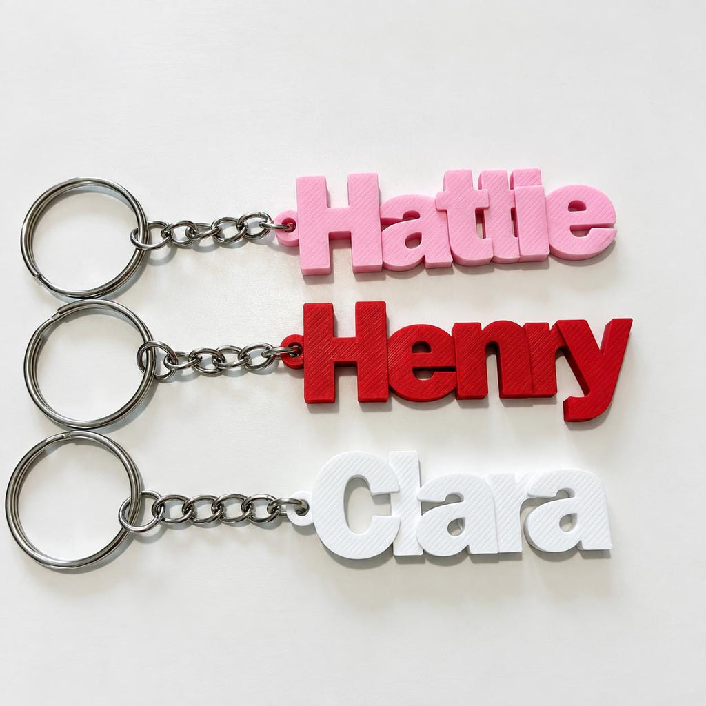 Personalised Name Keyring Kids Backpack Keychain New Driver Pass Party Bag Gift
