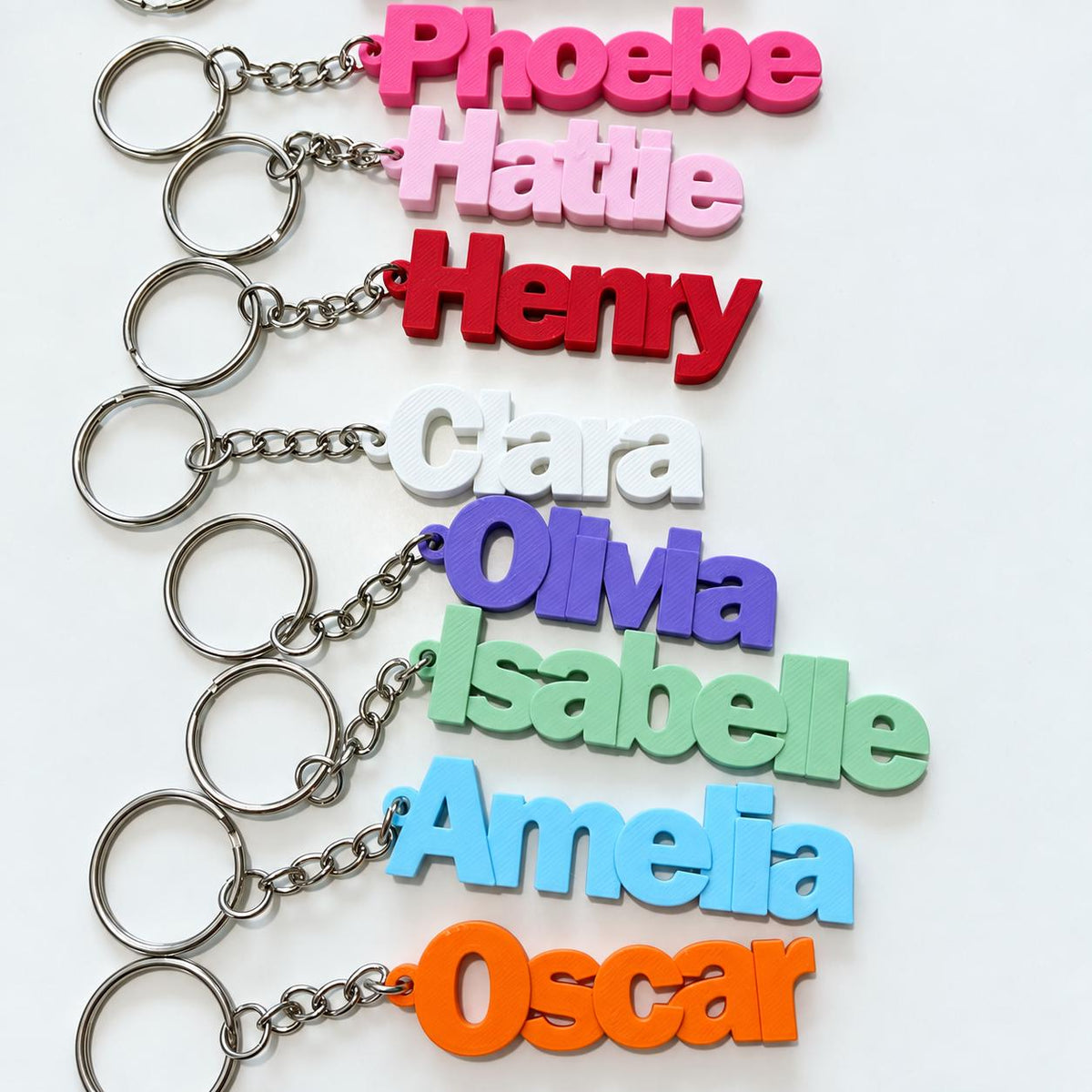 Personalised Name Keyring Kids Backpack Keychain New Driver Pass Party Bag Gift