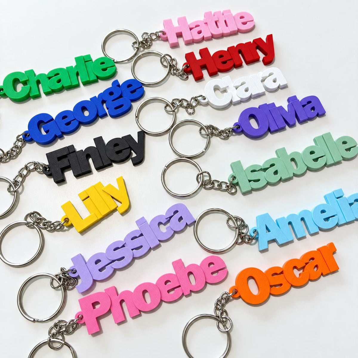 Personalised Name Keyring Kids Backpack Keychain New Driver Pass Party Bag Gift
