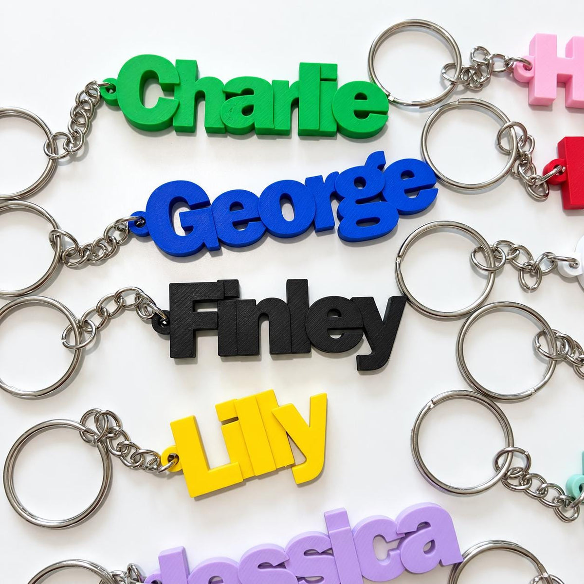 Personalised Name Keyring Kids Backpack Keychain New Driver Pass Party Bag Gift