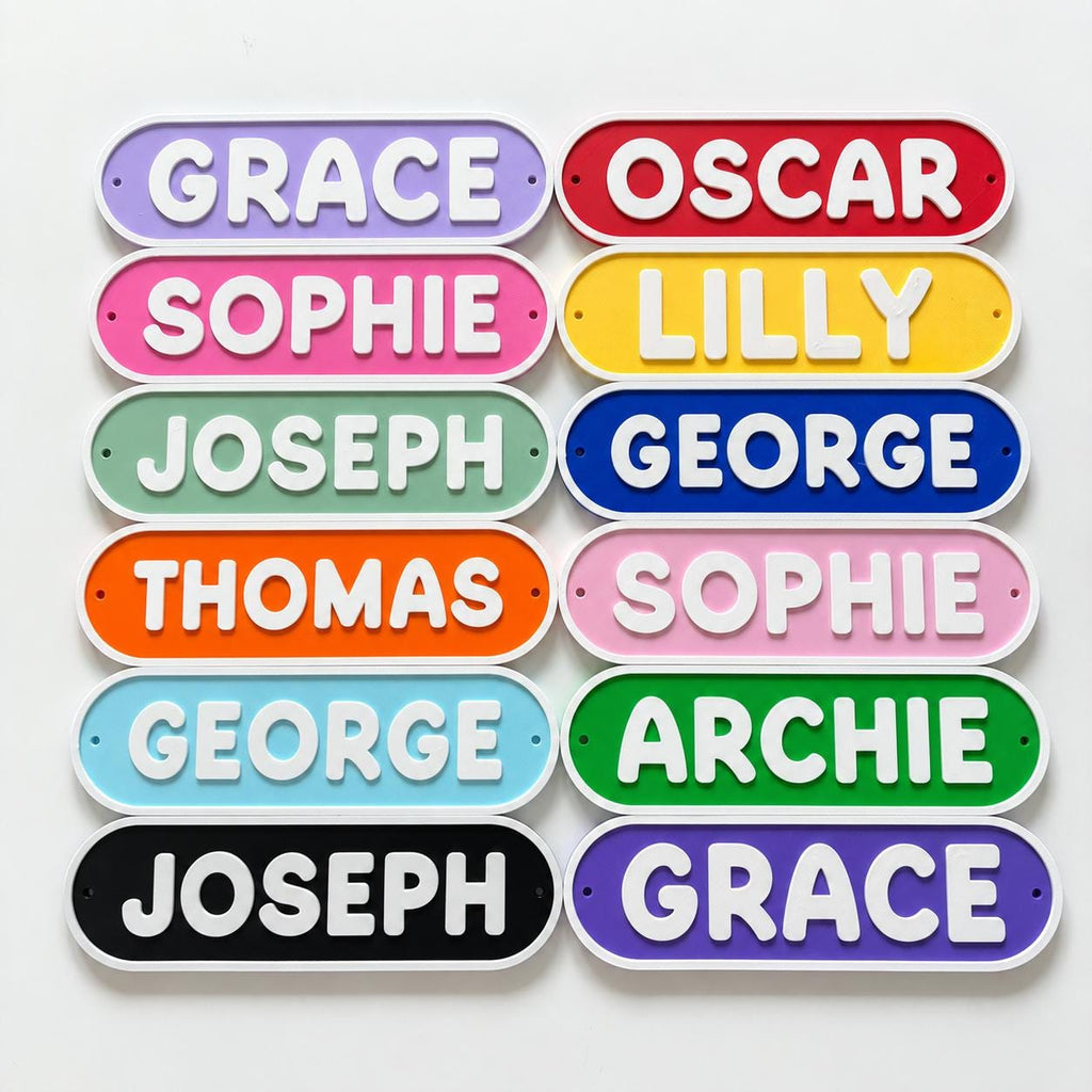 Personalised Kids Name Door Sign – Custom Girls Boys Bedroom Decoration Plate