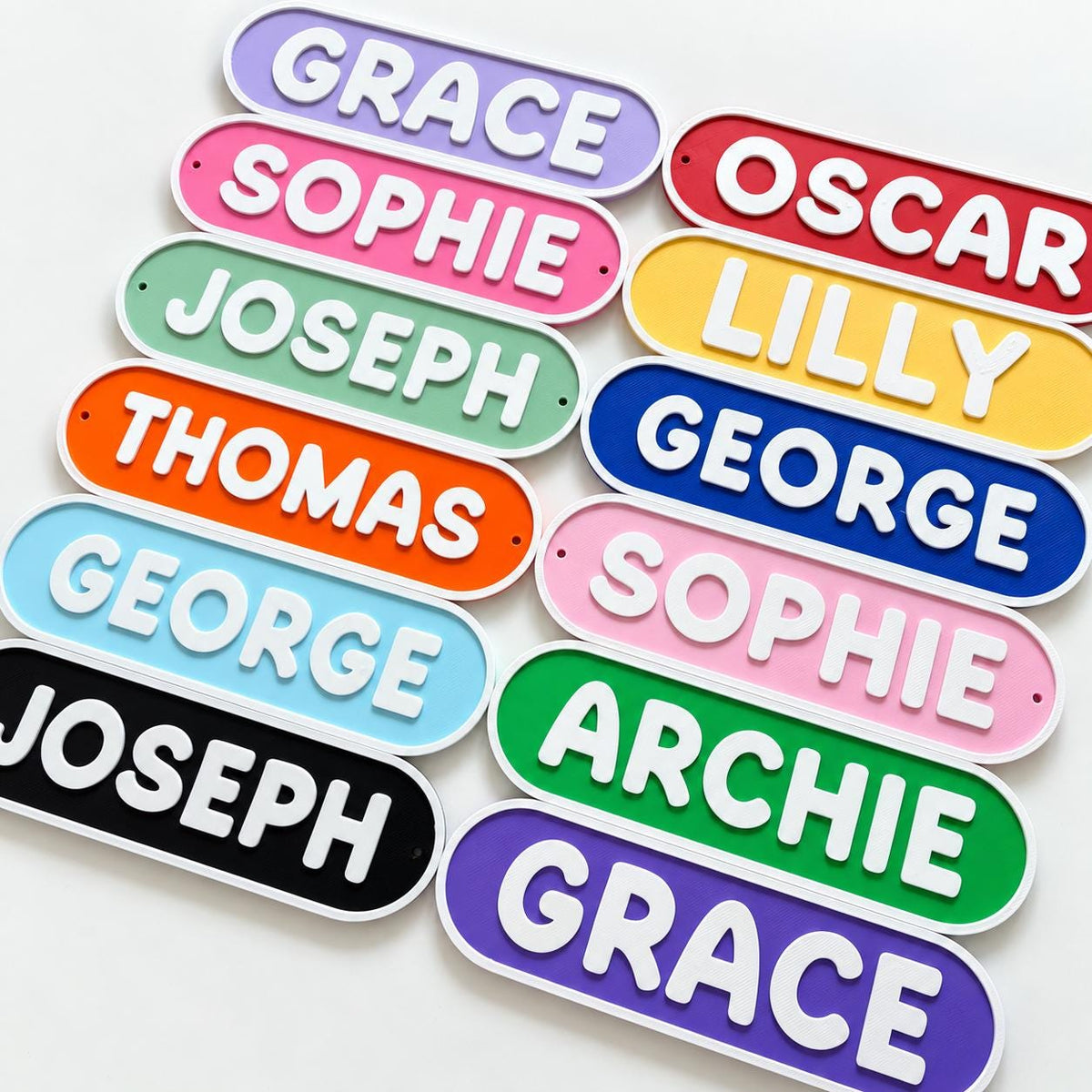 Personalised Kids Name Door Sign – Custom Girls Boys Bedroom Decoration Plate