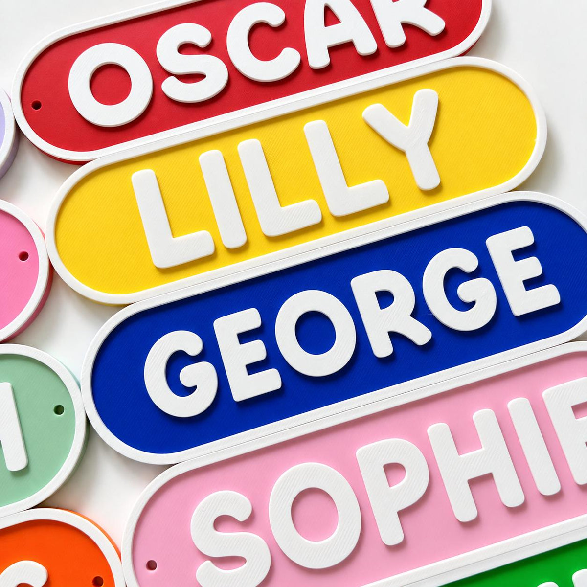 Personalised Kids Name Door Sign – Custom Girls Boys Bedroom Decoration Plate
