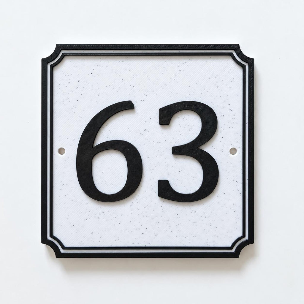 Personalised House Number Sign – Custom Home Front Door Gate Plate Plaque