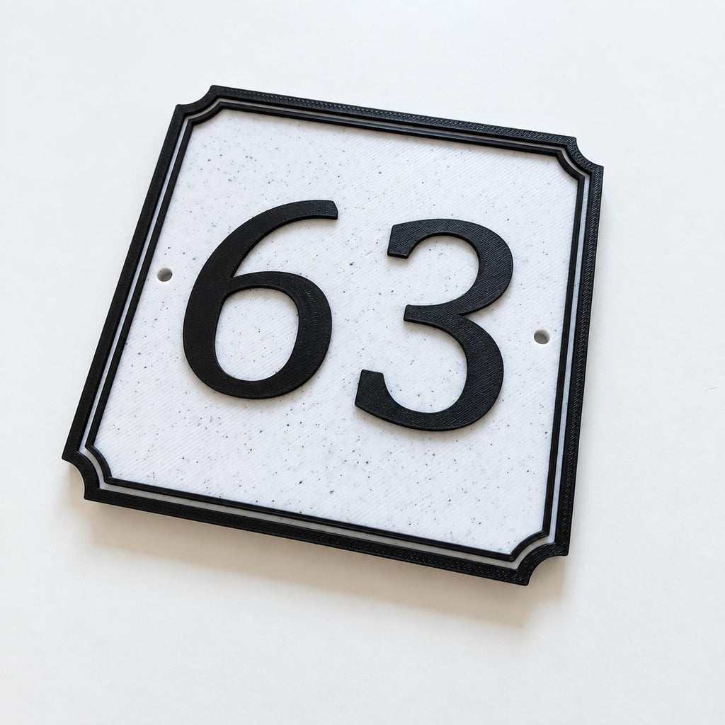 Personalised House Number Sign – Custom Home Front Door Gate Plate Plaque