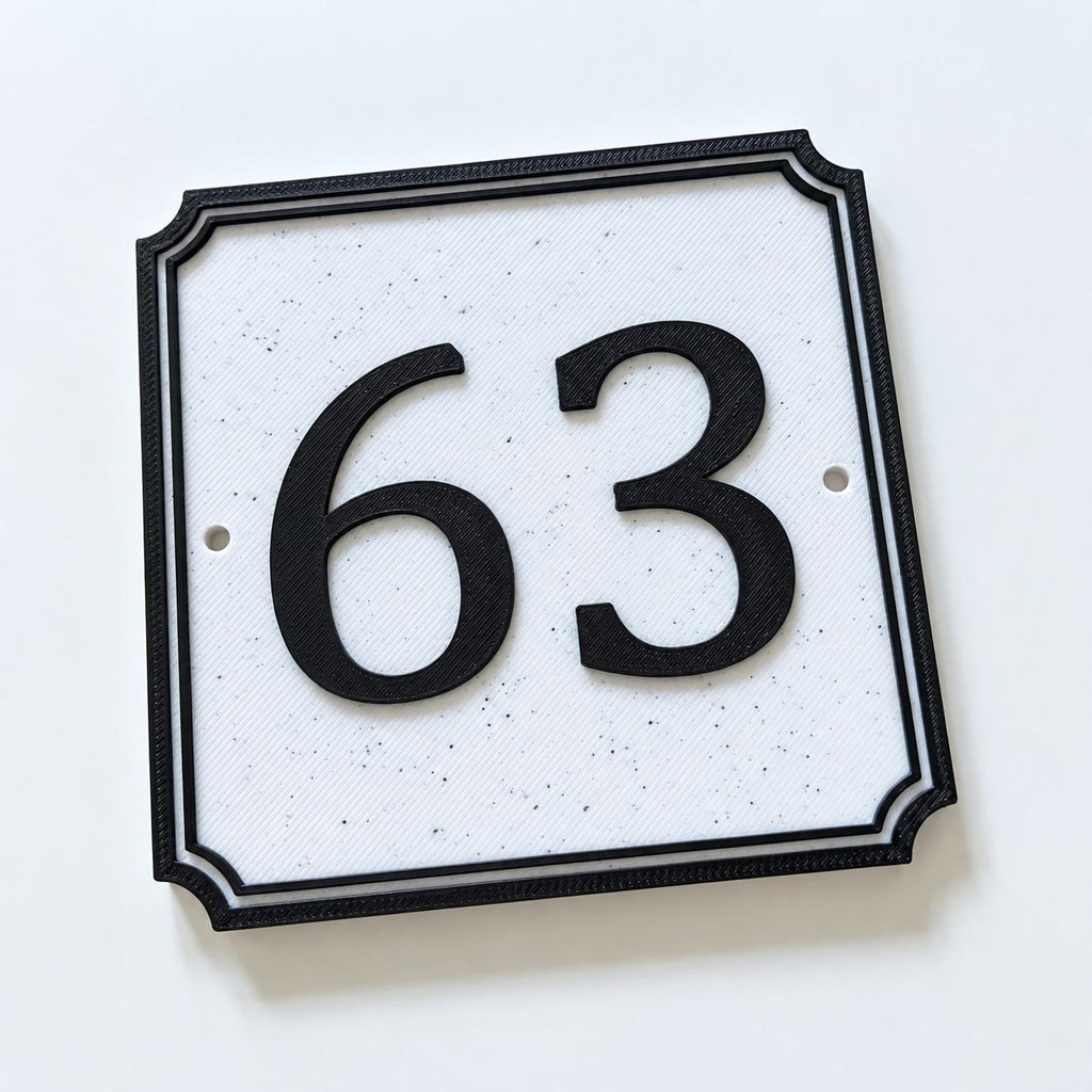 Personalised House Number Sign – Custom Home Front Door Gate Plate Plaque