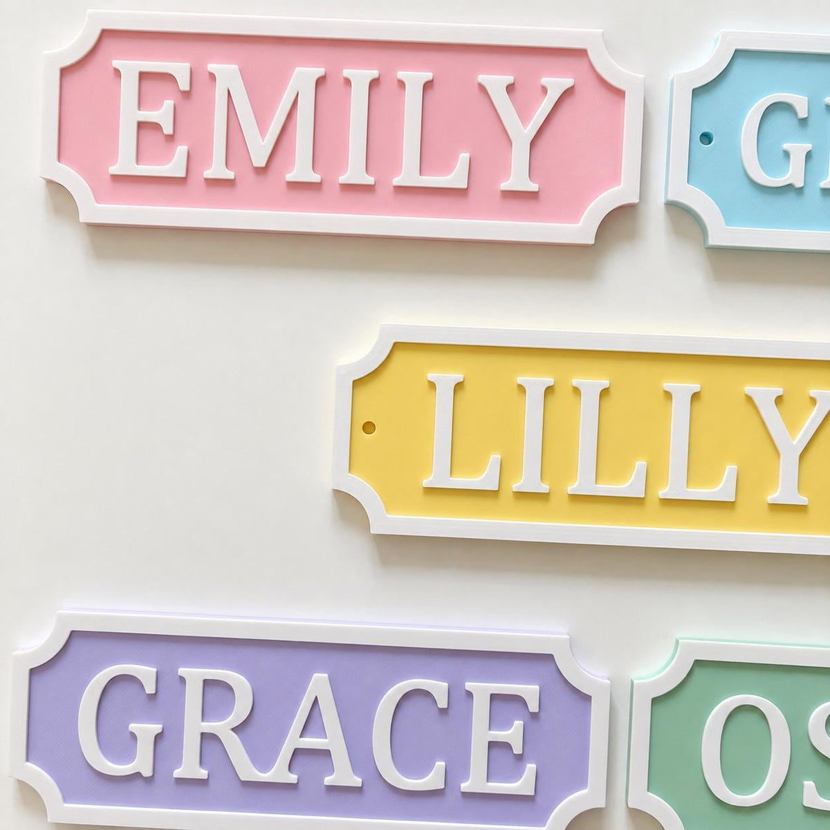 Personalised Kids Name Door Sign – Custom Girls Boys Bedroom Decoration Plate