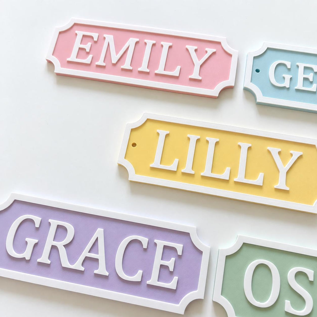 Personalised Kids Name Door Sign – Custom Girls Boys Bedroom Decoration Plate