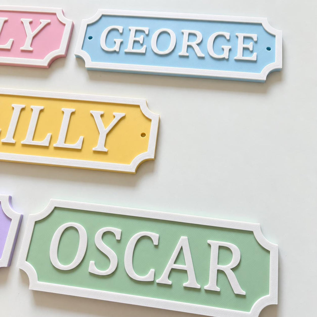 Personalised Kids Name Door Sign – Custom Girls Boys Bedroom Decoration Plate