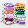 Personalised Name Keyring Kids Backpack Keychain New Driver Pass Party Bag Gift