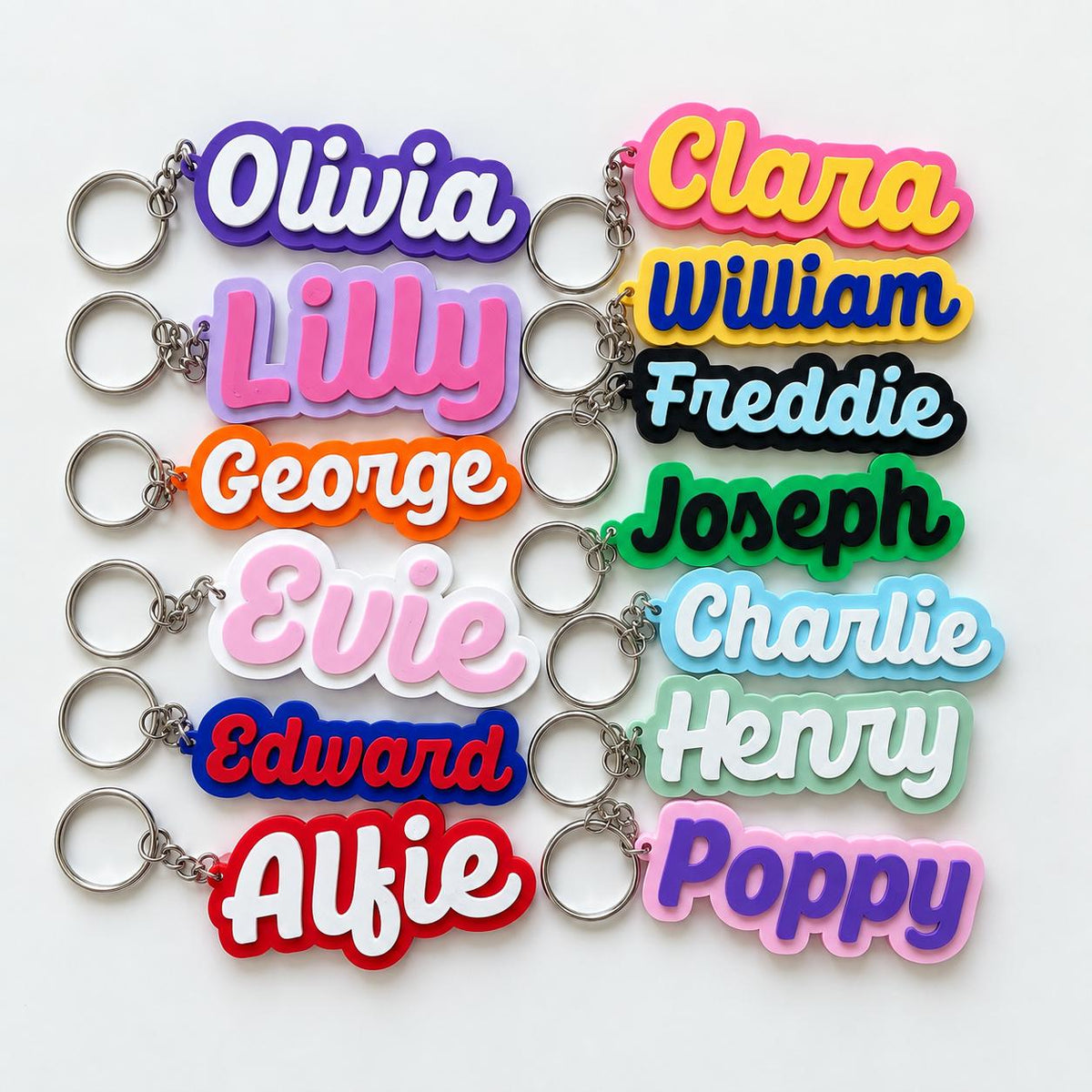 Personalised Name Keyring Kids Backpack Keychain New Driver Pass Party Bag Gift