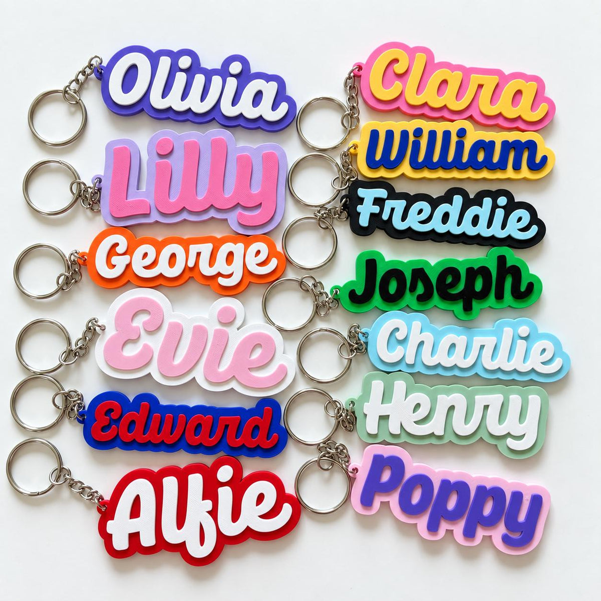 Personalised Name Keyring Kids Backpack Keychain New Driver Pass Party Bag Gift