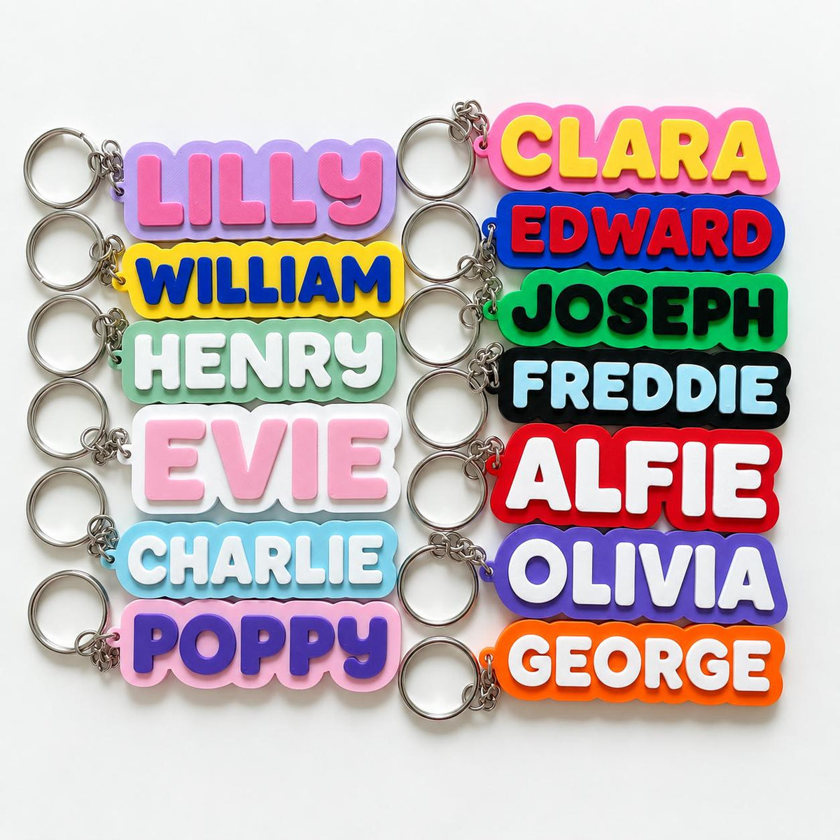 Personalised Name Keyring Kids Backpack Keychain New Driver Pass Party Bag Gift