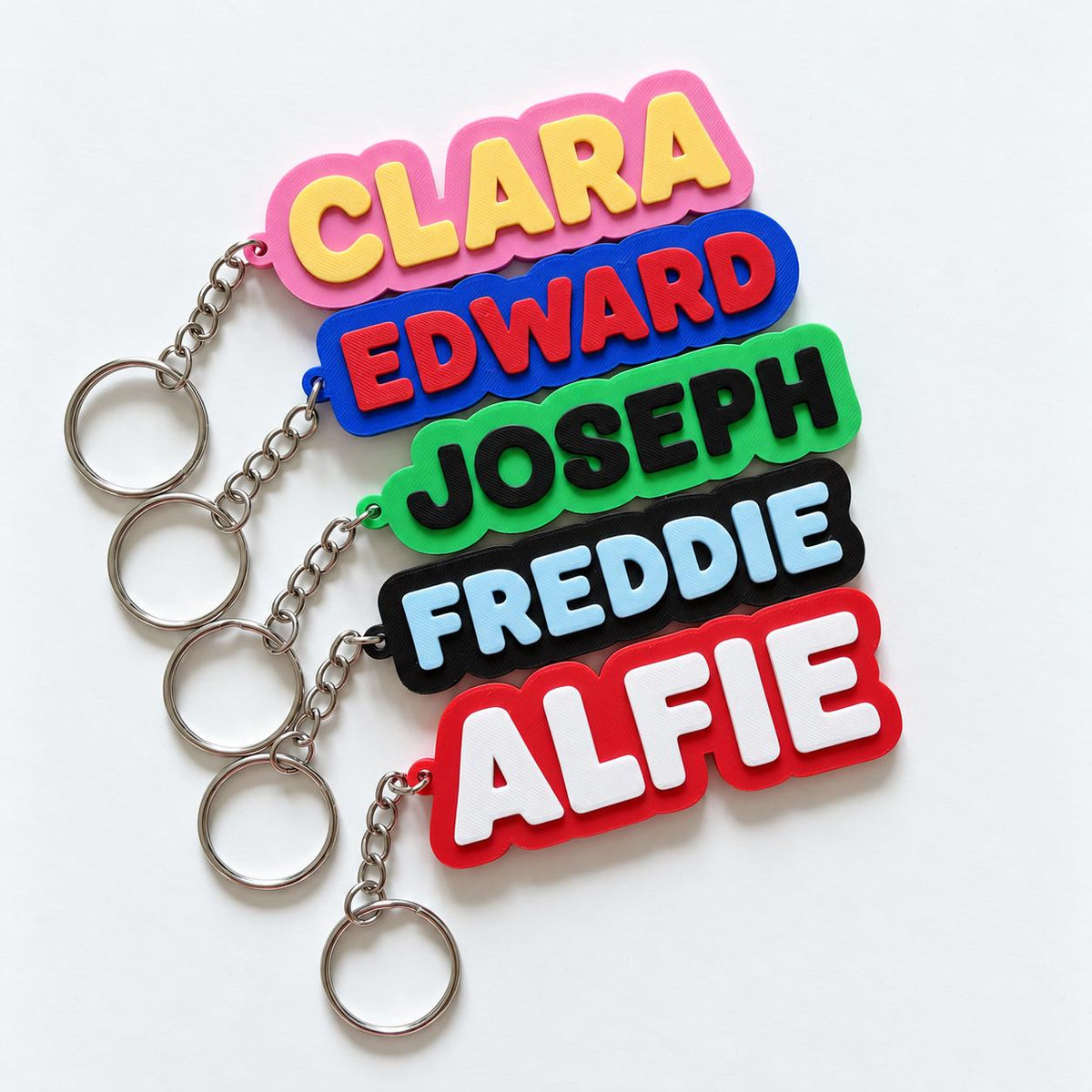 Personalised Name Keyring Kids Backpack Keychain New Driver Pass Party Bag Gift