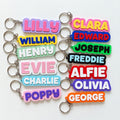 Personalised Name Keyring Kids Backpack Keychain New Driver Pass Party Bag Gift
