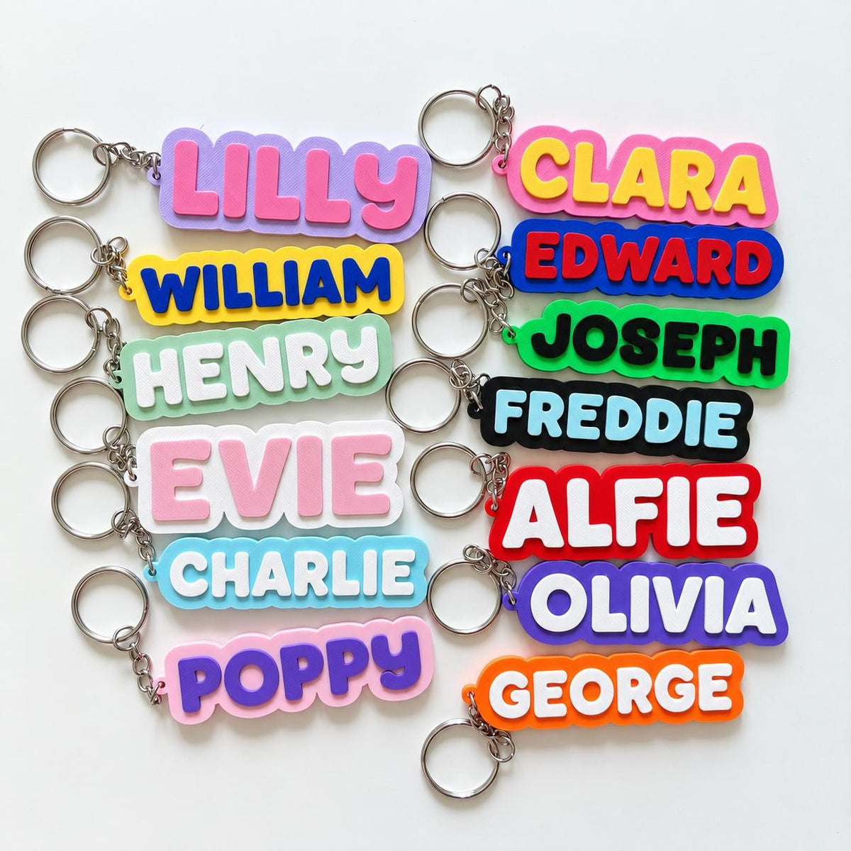 Personalised Name Keyring Kids Backpack Keychain New Driver Pass Party Bag Gift