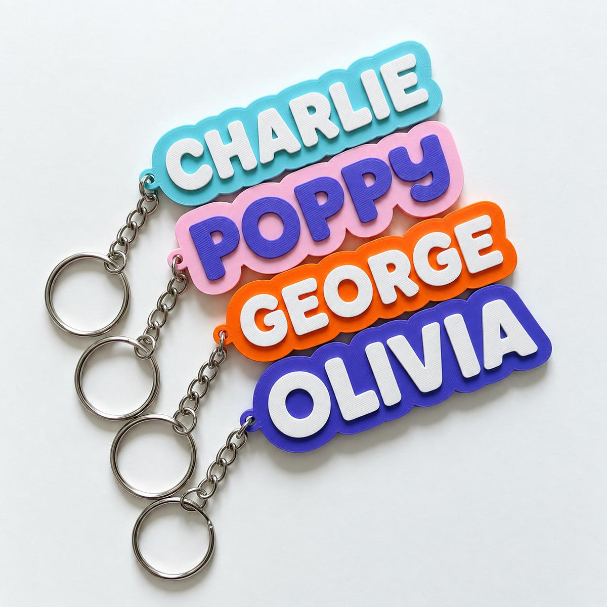 Personalised Name Keyring Kids Backpack Keychain New Driver Pass Party Bag Gift
