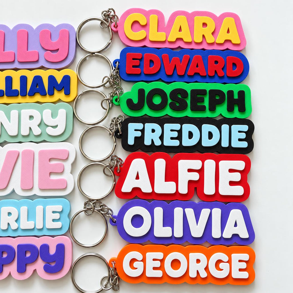 Personalised Name Keyring Kids Backpack Keychain New Driver Pass Party Bag Gift