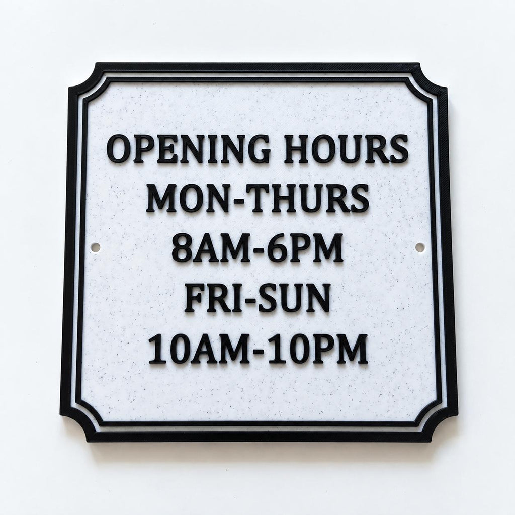 Personalised Text Sign – Custom House Business Name Window Warning Plate Plaque