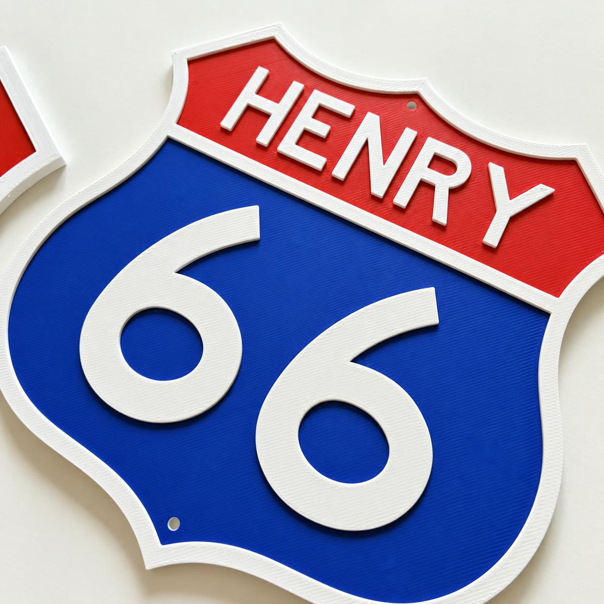 Personalised Route 66 Sign – Kids Name Bedroom Door Road Cars Wall Decoration