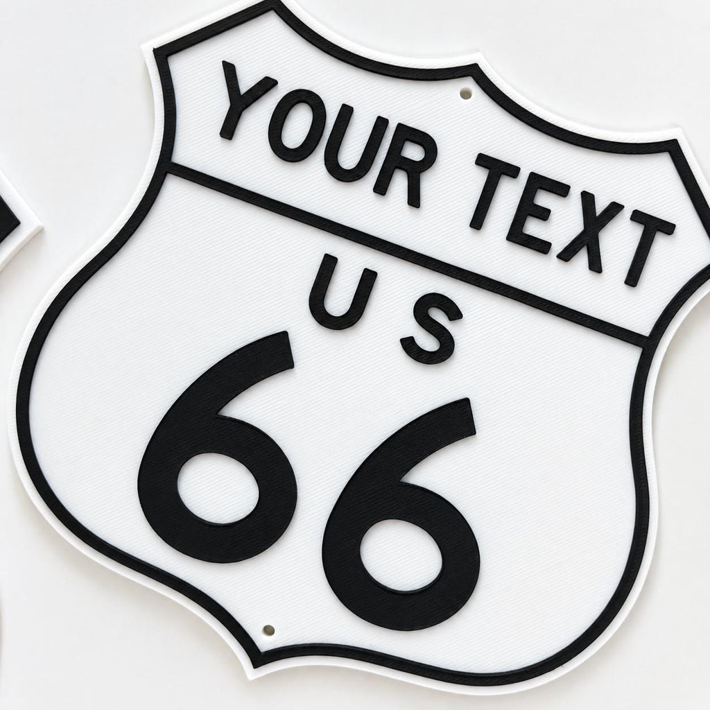 Personalised Route 66 Sign – Kids Name Bedroom Door Road Cars Wall Decoration