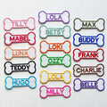 Personalised Embroidered Bone Patches Sew/Iron/VELCRO® Dog Name Harness Badge