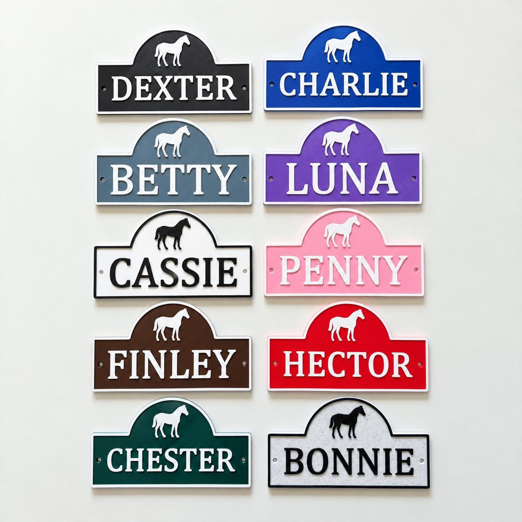 Personalised Stable Door Horse Name Sign – Paddock Trailer Stall Yard Barn Plate