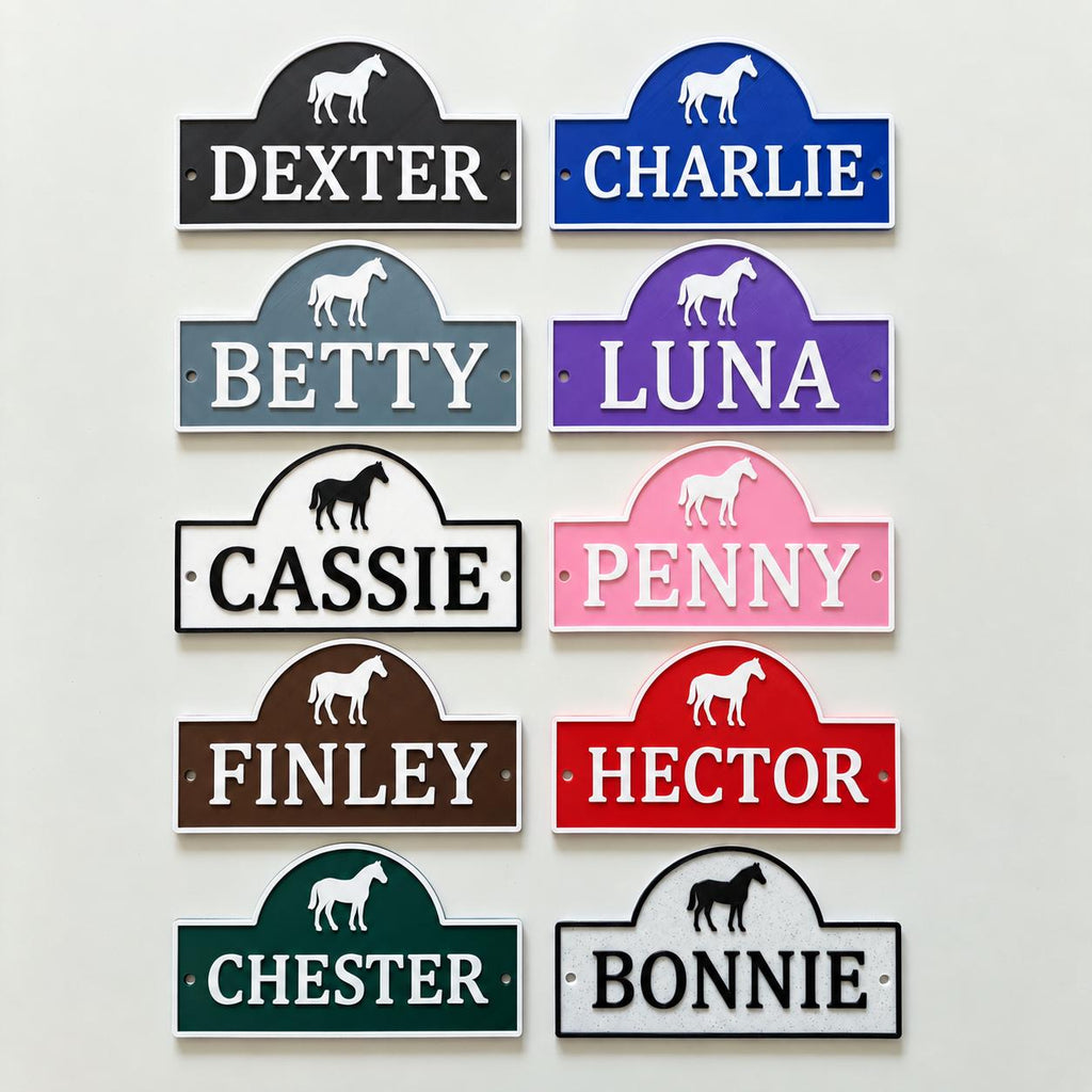 Personalised Stable Door Horse Name Sign – Paddock Trailer Stall Yard Barn Plate
