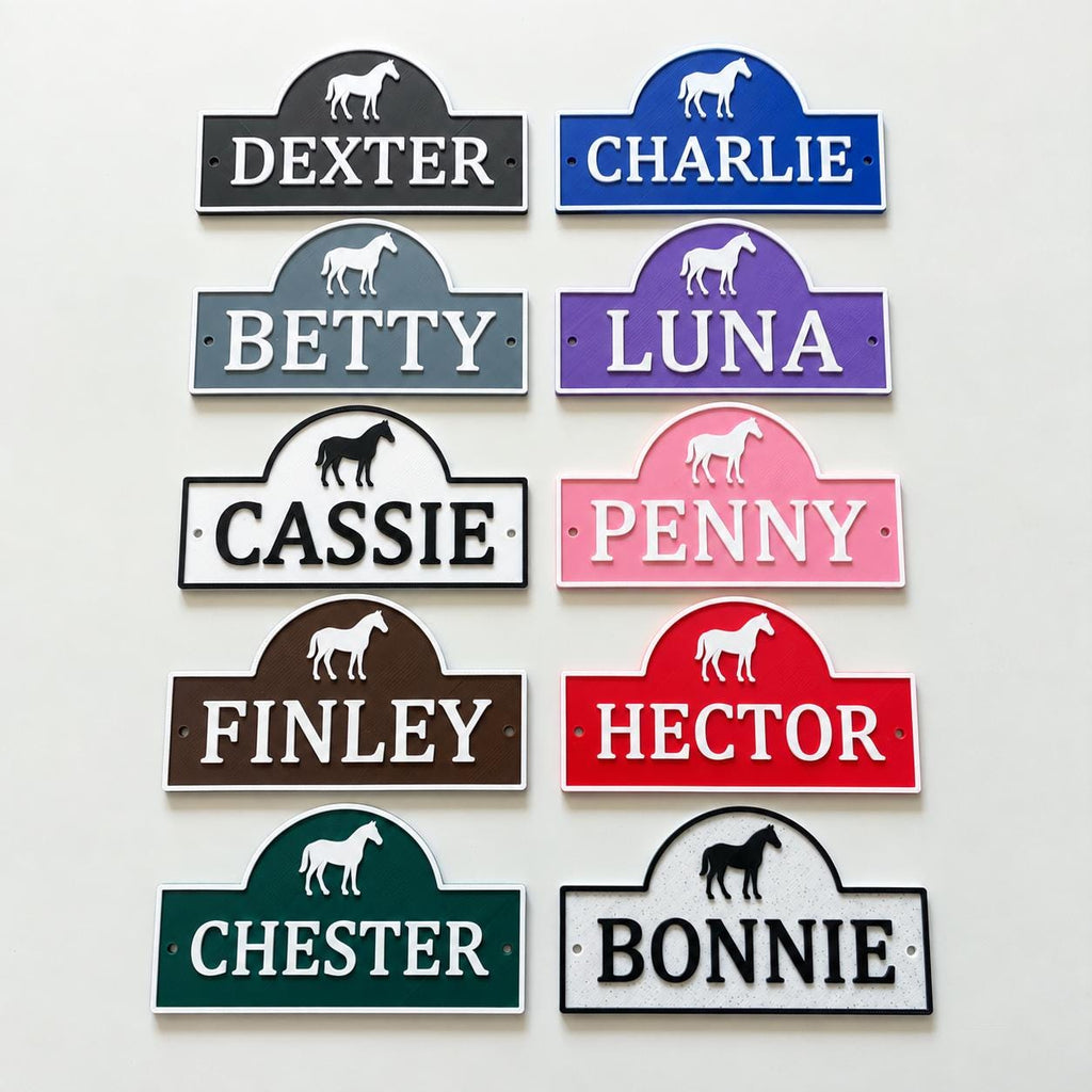 Personalised Stable Door Horse Name Sign – Paddock Trailer Stall Yard Barn Plate