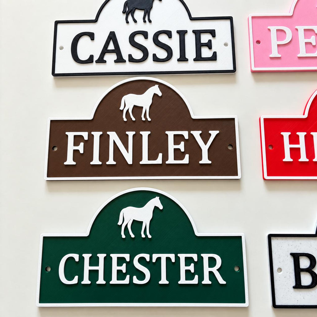 Personalised Stable Door Horse Name Sign – Paddock Trailer Stall Yard Barn Plate