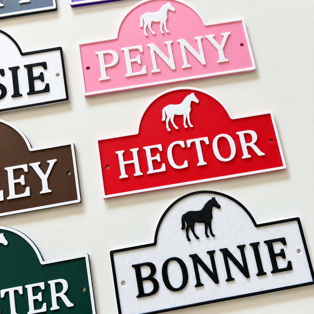 Personalised Stable Door Horse Name Sign – Paddock Trailer Stall Yard Barn Plate