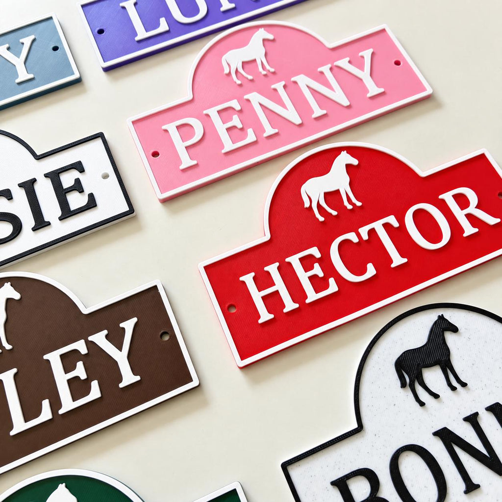 Personalised Stable Door Horse Name Sign – Paddock Trailer Stall Yard Barn Plate