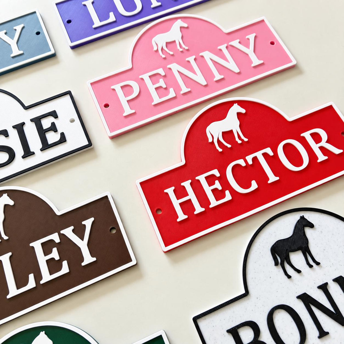 Personalised Stable Door Horse Name Sign – Paddock Trailer Stall Yard Barn Plate