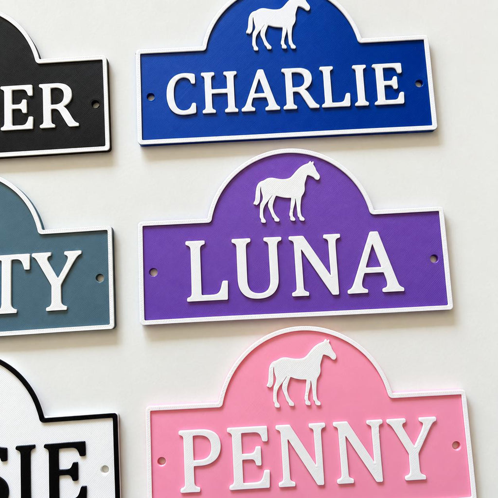 Personalised Stable Door Horse Name Sign – Paddock Trailer Stall Yard Barn Plate