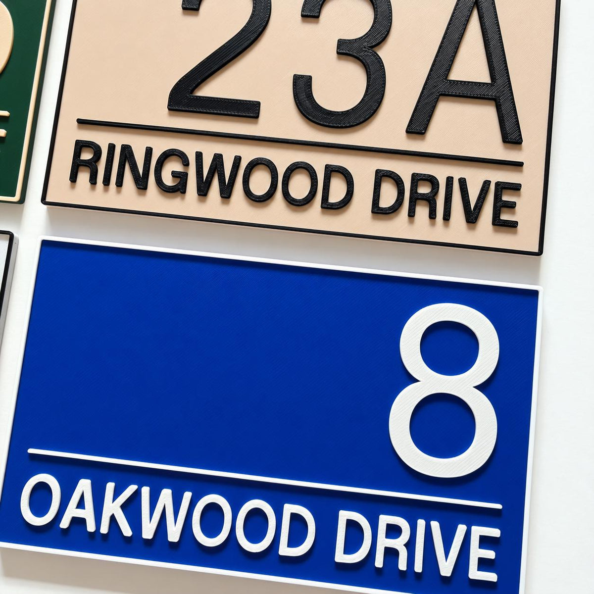 Personalised House Number Street Sign - Custom Text Modern Door Gate Wall Plate