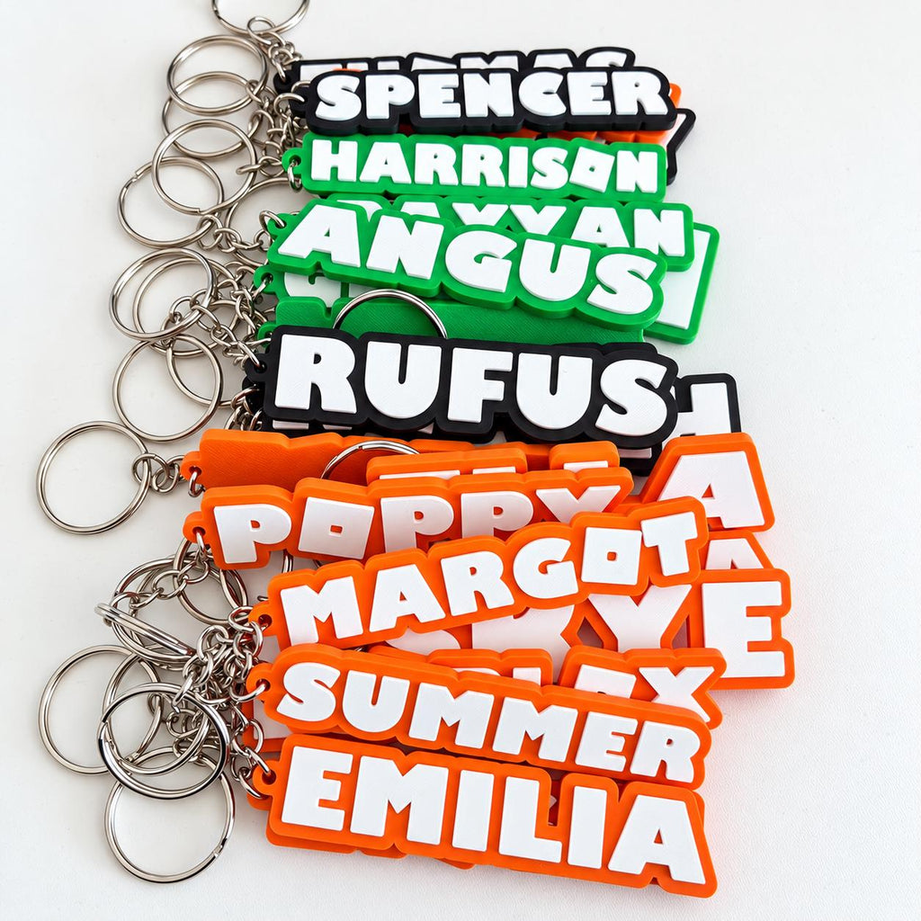 Personalised Name Keyring – Kids Gamer Gaming Keychain Boys Party Bag Charm Gifts