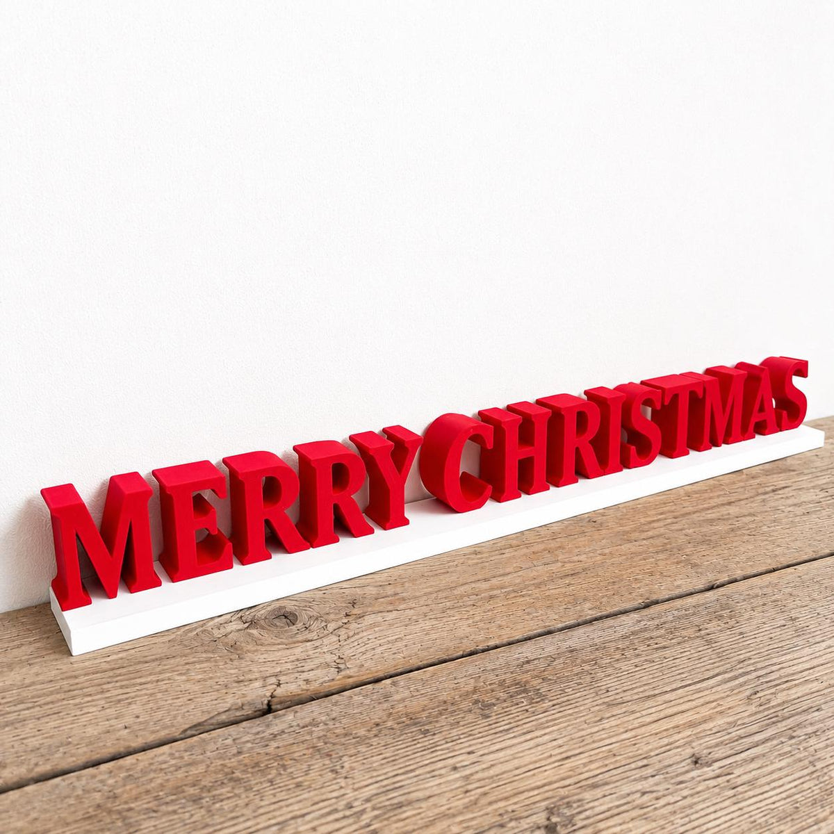 Personalised Christmas Text Sign - Custom Freestanding Mantlepiece Decoration
