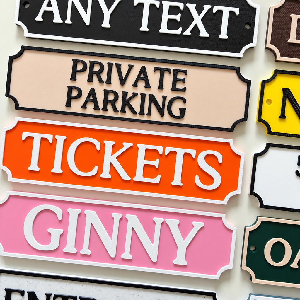 Personalised Text Sign Custom House Front Door Number Name Gate Warning Parking