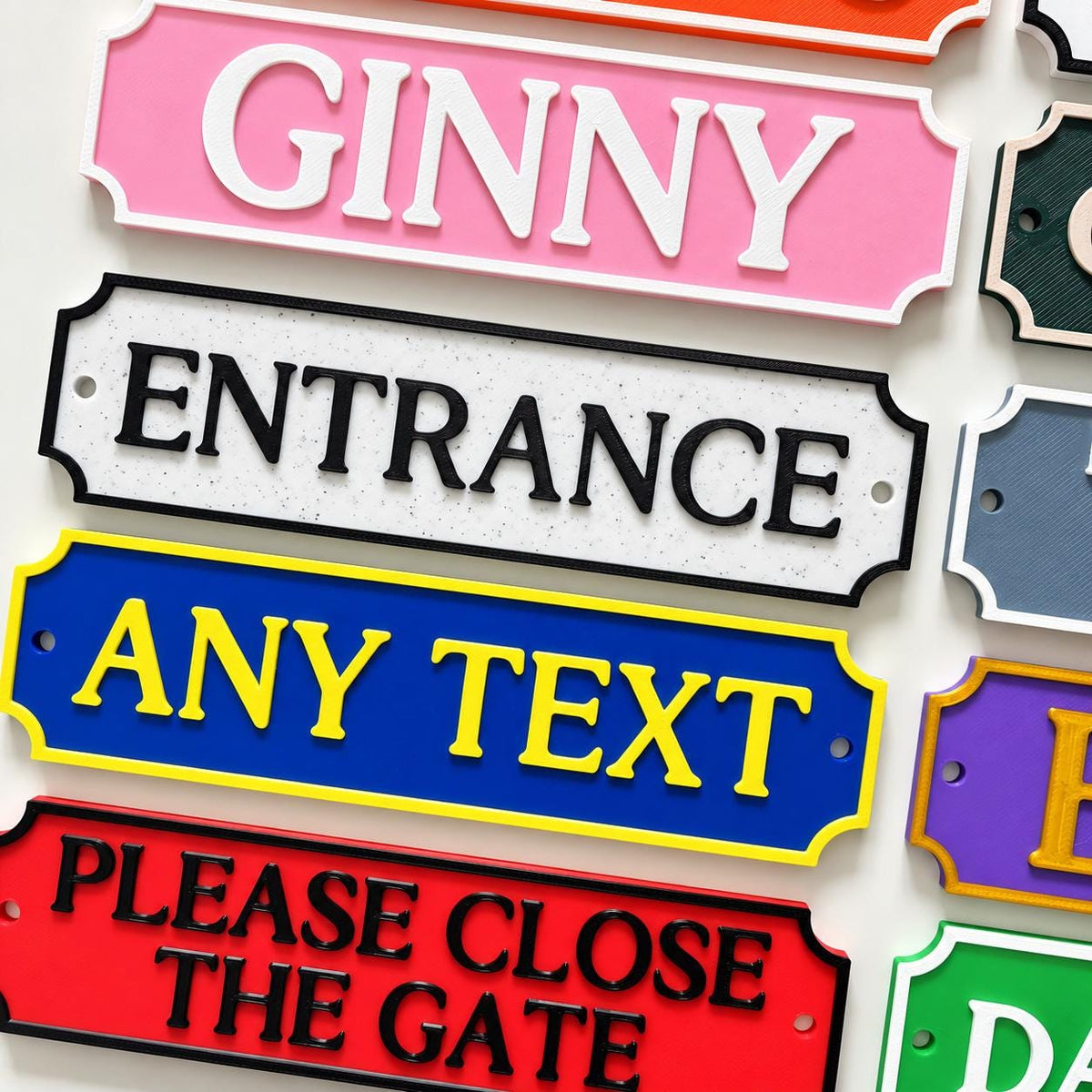 Personalised Text Sign Custom House Front Door Number Name Gate Warning Parking